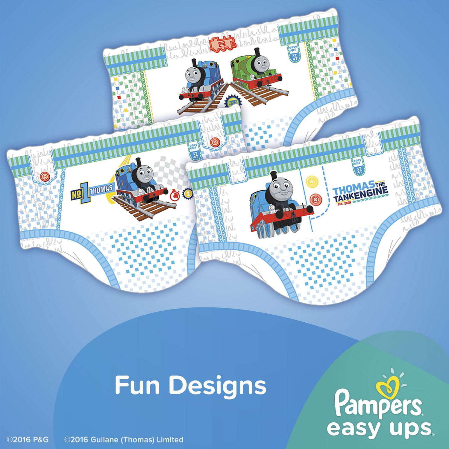 Pampers Easy Ups Training Underwear for Boys, Giant Pack, Sizes 2T–3T, 3T–4T,  and 4T–5T 