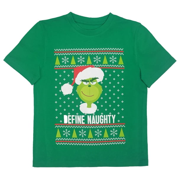 Le Grinch T-shirt de Noël à manches courtes pour garçons