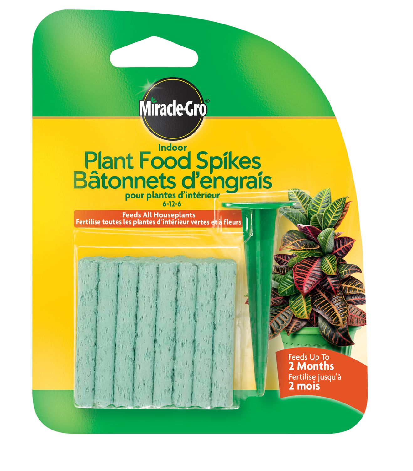 Bâtonnets d'engrais pour plantes d'intérieur Miracle-Gro - 24 bâtonnets  Pour toutes les plantes 