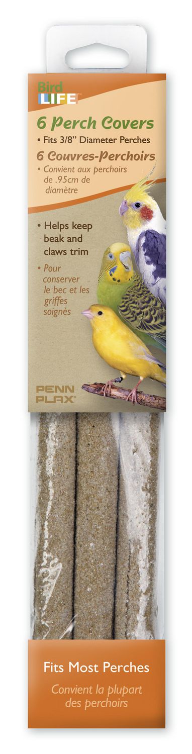 6-Pack Sanded Perch Covers for Small Bird BA646 Penn Plax 