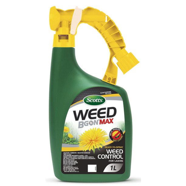 Scotts Weed B Gon MAX ReadyToSpray Weed Control for Lawns 1L, KILLS