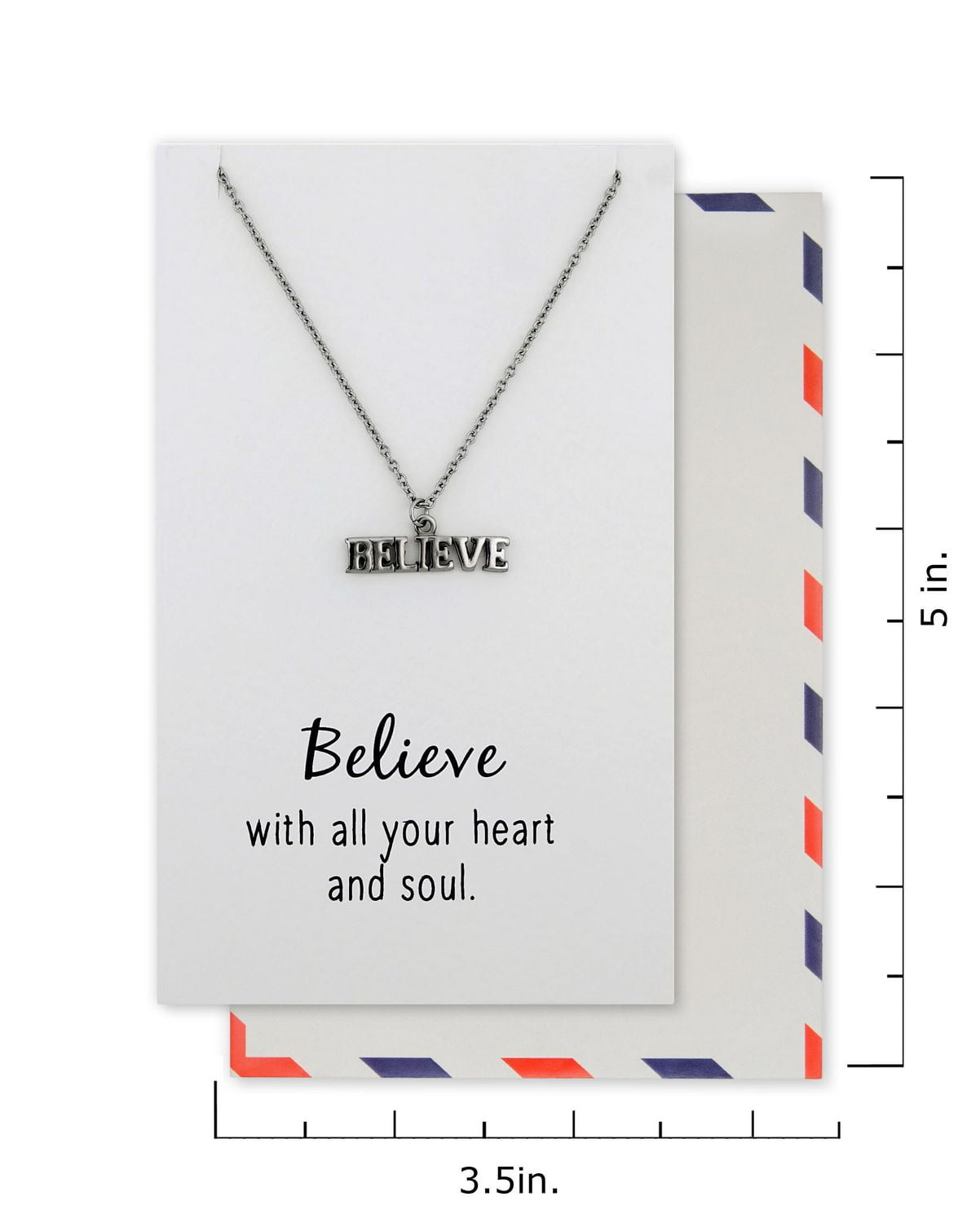 Save the Moment Necklace "believe with All Your Heart And Soul."