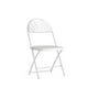 Chaise pliante de la collection Hercules de Flash Furniture en plastique blanc avec dossier à palmette ajourée – image 1 sur 9