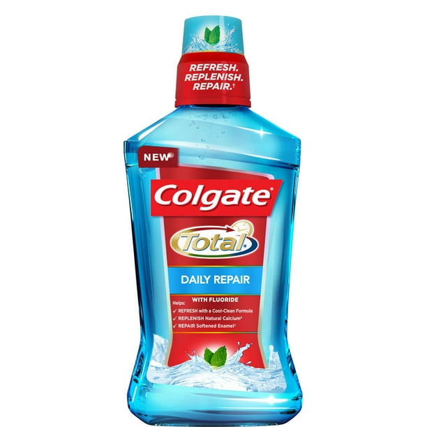 Colgate Total Daily Repair Fresh Mint Mouthwash, 1 L - Walmart.ca