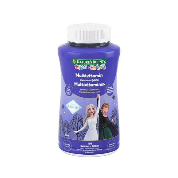 NATURE'S BOUNTY KIDS Multivitamin, Disney Frozen, Only 1g Sugar Per Gummy, Supports Immune System, Eye Health, Bones, And Teeth, Source of Antioxidants, Gluten-free, Fruit Flavoured Gummies, 150 pc