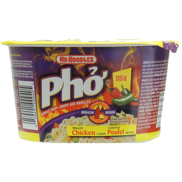 Soupe aux nouilles à saveur de poulet Pho de Mr.Noodles 115 g
