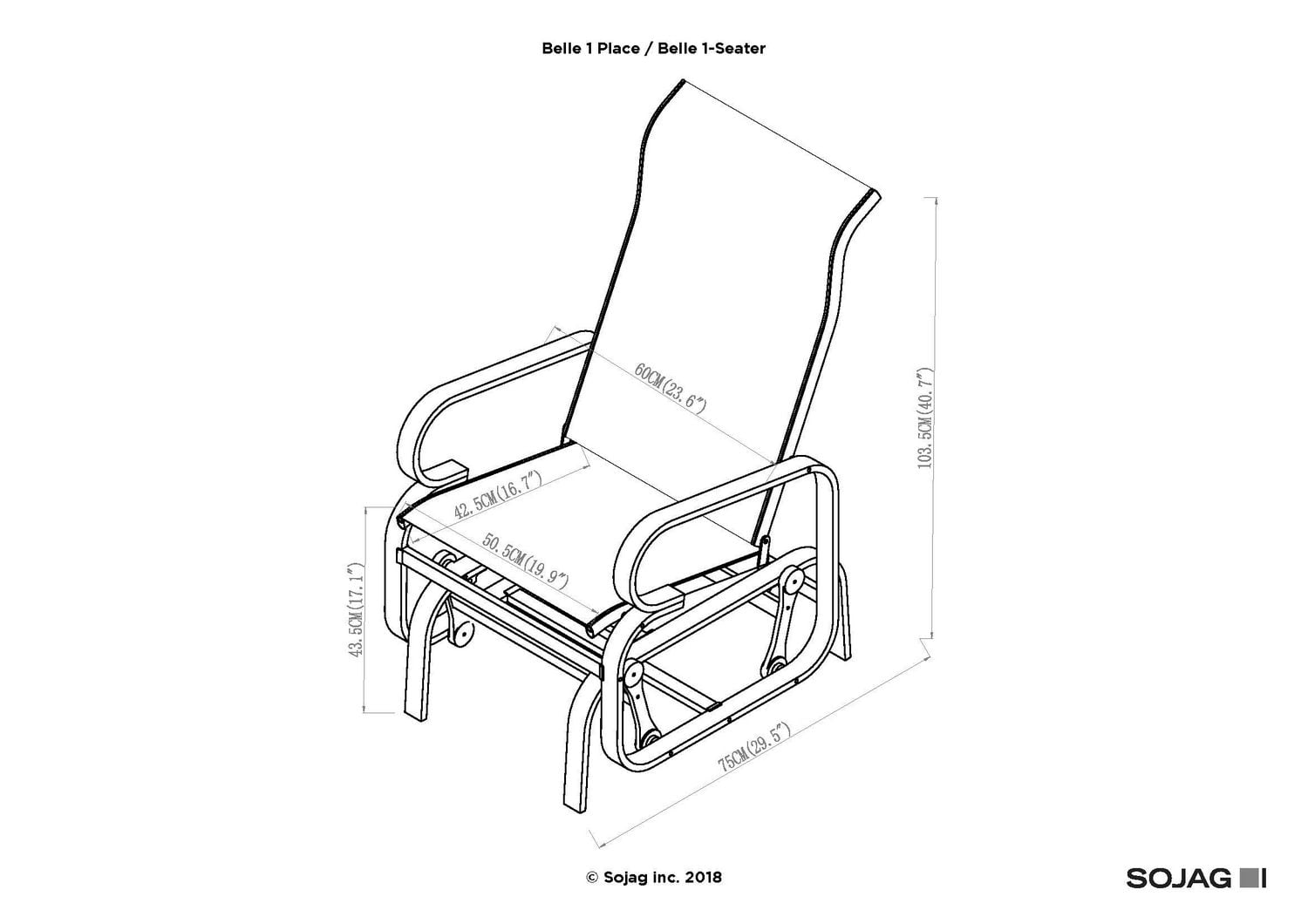 Sojag bahia discount aluminum outdoor glider