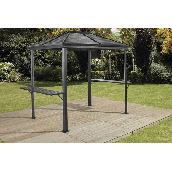 Sojag 5' x 8' Ventura BBQ Grill Gazebo Outdoor Weather-Resistant Aluminum Frame Shelter