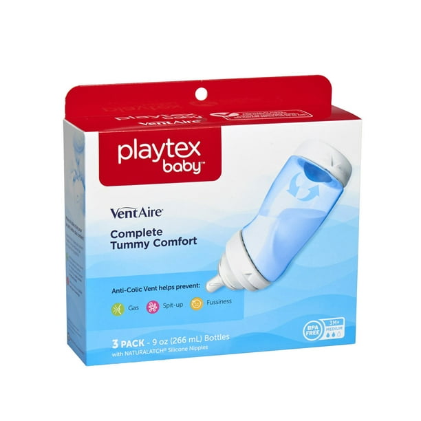 Biberons VentAire avec prise d’air anti-coliques unique en son genre sans BPA de Playtex BabyMC