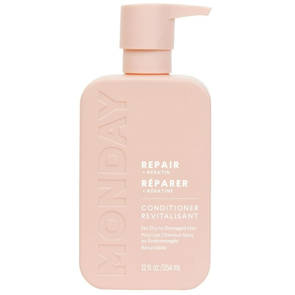 MONDAY Haircare REPAIR Conditioner with Keratin, Coconut Oil, Shea Butter, Argan Oil & Cocoa Butter For Dry to Damaged & Depleted Hair 354mL, Dermatologically tested