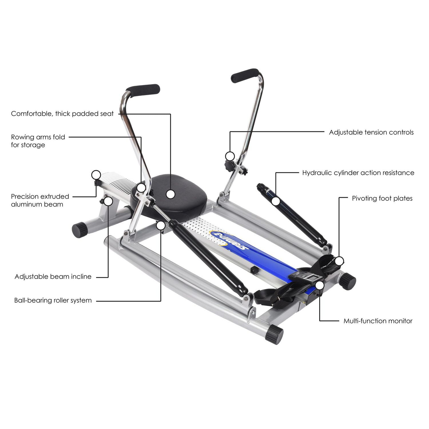 Stamina orbital best sale hydraulic rowing machine