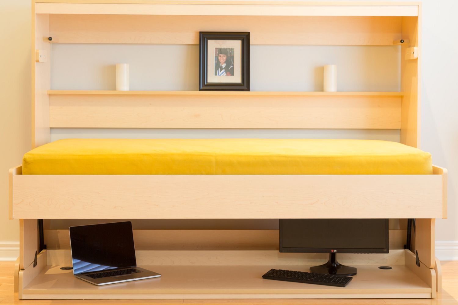 Smart Spaces Hiddenbed Convertible 2 In 1 Murphy Wall Bed And Desk