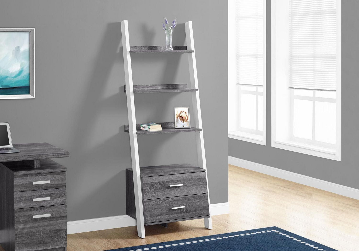 Monarch Specialties Inc Grey Bookcase Monarch Specialties Inc Grey Bookcase Image 1 Of 3 Zoomed
