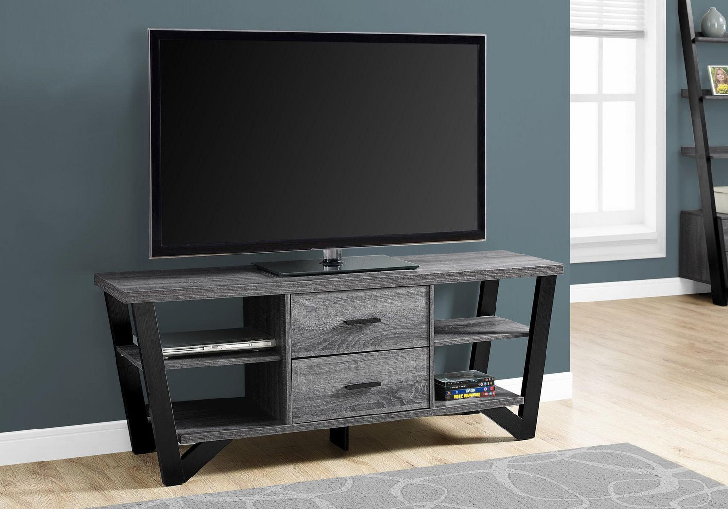 Monarch Specialties Grey TV Stand Walmart Canada