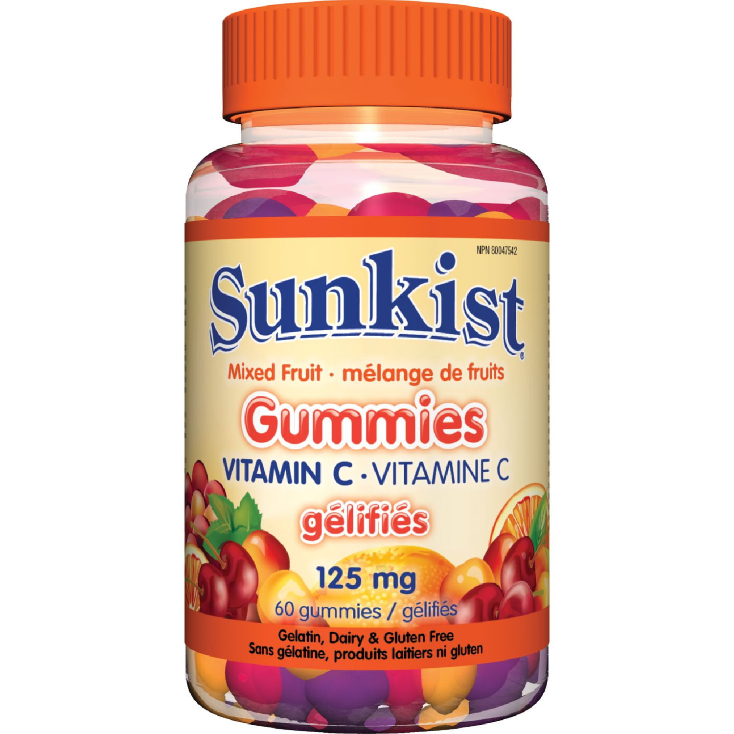 Sunkist® Vitamin C Gummies 125 mg 60 Gummies Walmart Canada