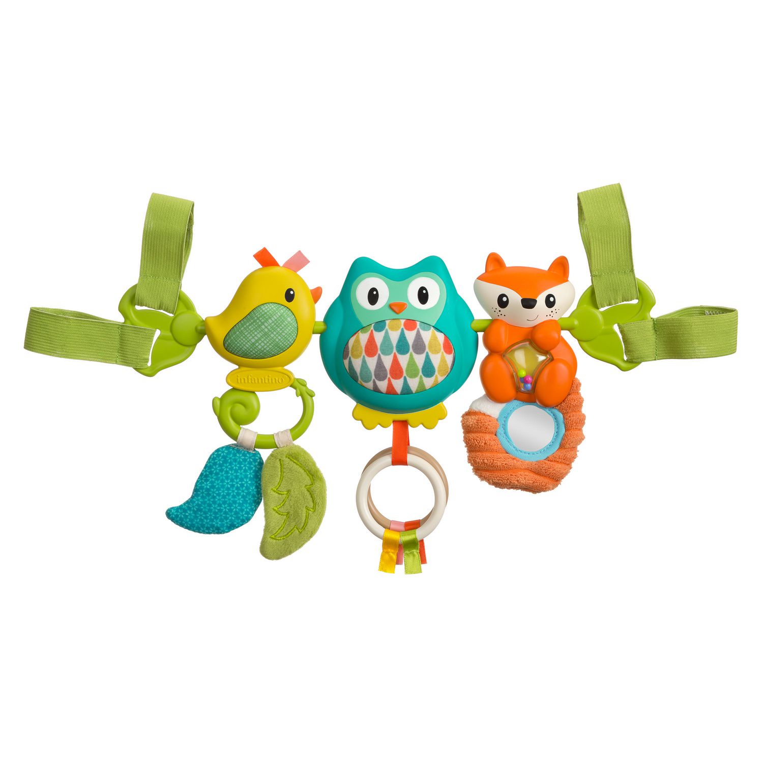 Infantino Teether & Rattles Baby Gift Set, 11 Pieces, 11 piece rattle,  teether & link set 