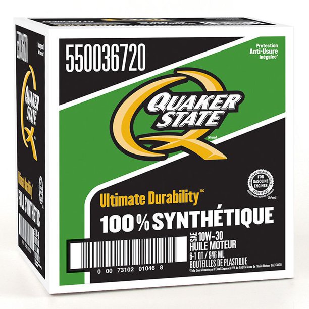 Quaker State Ultimate Durability Huile moteur 100 % synthétique 10W30