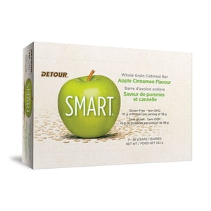 Detour Barres de farine d'avoine à grains entiers de cannelle de pomme intelligente 9X38g
