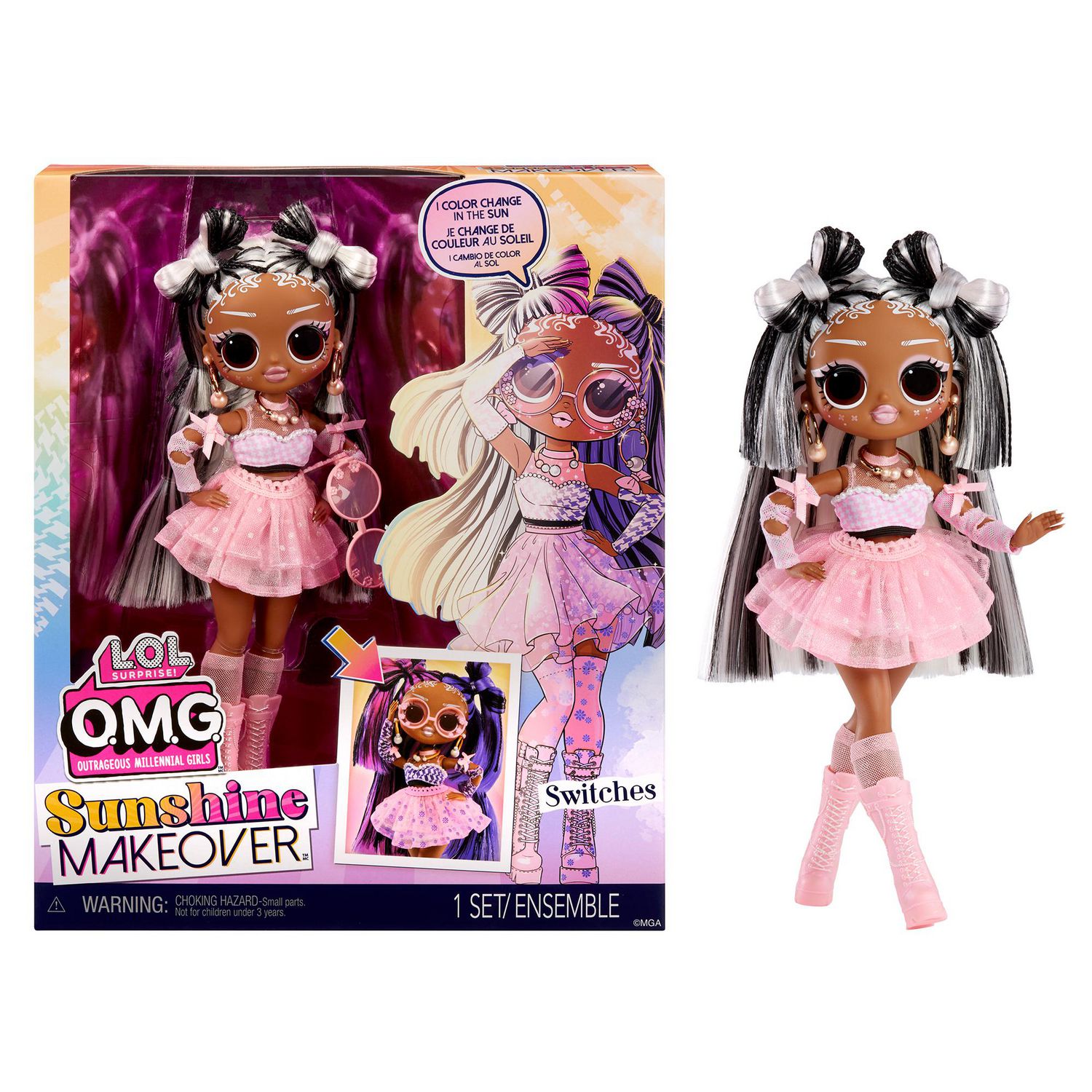 LOL Surprise OMG Sunshine Makeover™ Switches Fashion Doll with