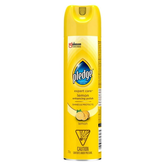 Pledge® Furniture Polish Spray, Shines and Protects, Lemon Scent, 275g, 275g