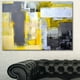 Tableau à toile imprimée Design Art Gris et jaune abstrait flou – image 1 sur 3