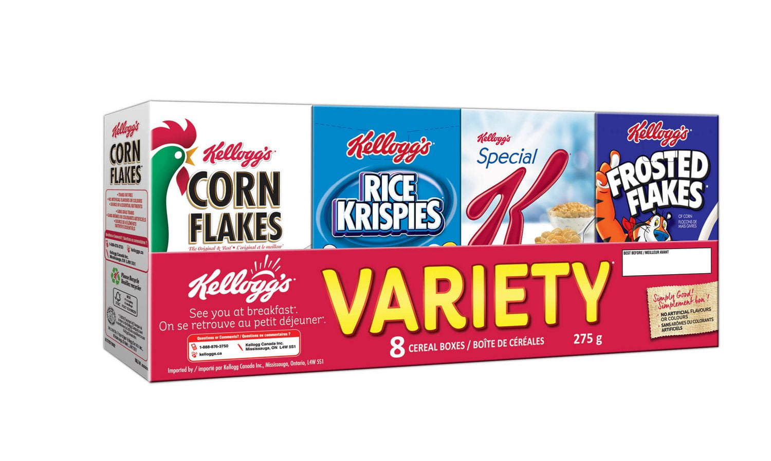 Kellogg's Breakfast Cereal Variety Pack, 8 count Walmart Canada