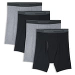 Fruit of the Loom Men's CoolZone Black & Grey Boxer Briefs, 4-Pack