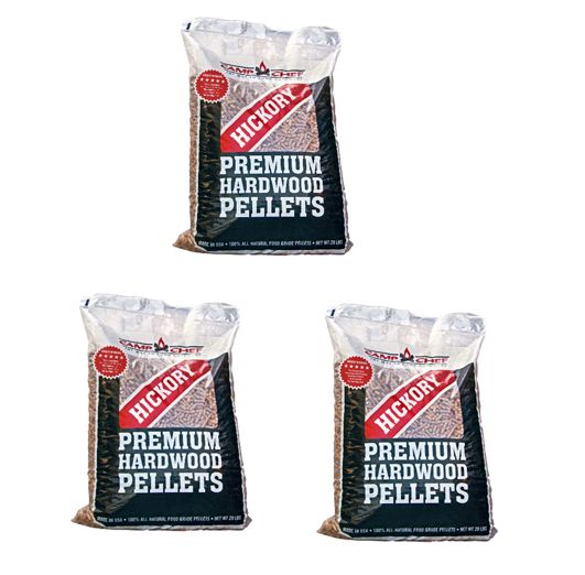 Camp Chef 3 Bags of Charwood Charcoal Hickory Blend Pellets 20