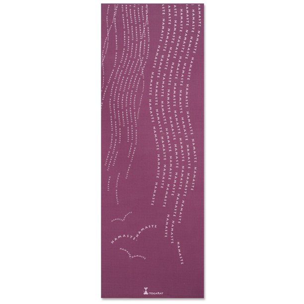 Tapis de yoga RatMat Classic motif Namaste de YogaRat - Violet/Lavande