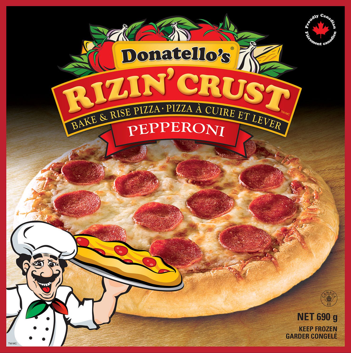 Donatello's Rizin' Crust Pepperoni Bake &amp; Rise Pizza Walmart Canada