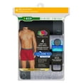 thumbnail image 2 of Fruit of the Loom Men's CoolZone Fly Black and Gray Trunk Briefs, 4-Pack, 2 of 9