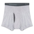 thumbnail image 3 of Fruit of the Loom Men's CoolZone Fly Black and Gray Trunk Briefs, 4-Pack, 3 of 9