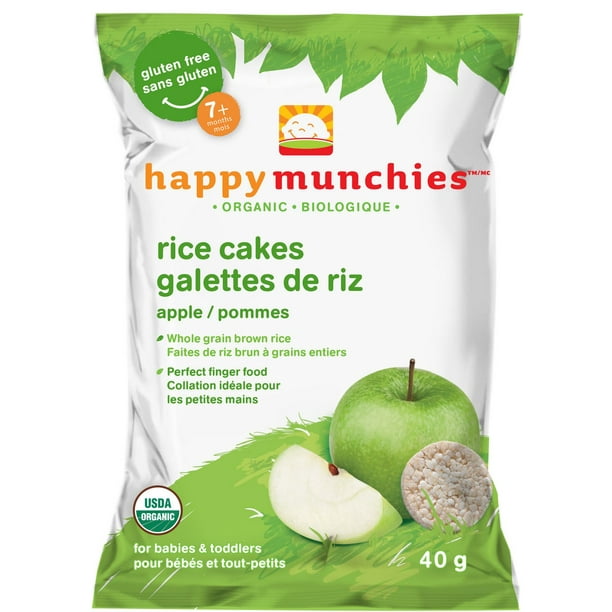 Happy Munchies Galettes de riz biologiques pommes, 40 g