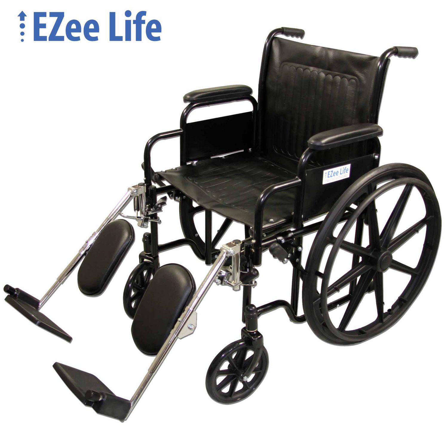 Ezee Life Standard Wheelchair With Elevating Footrests 18 Or 20 Seat Width Walmart Canada 3314