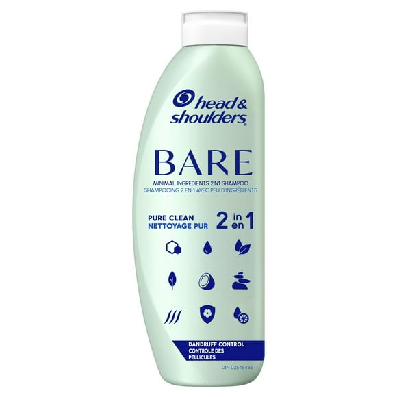 Head & Shoulders BARE Pure Clean 2in1 Dandruff Shampoo and Conditioner, Anti-Dandruff Treatment, 400ML