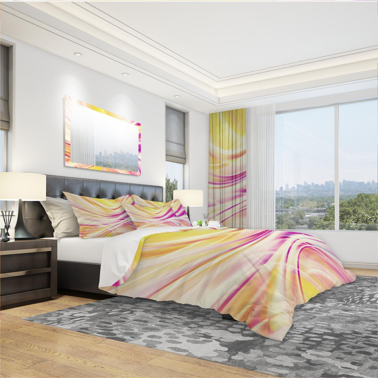 Designart Candy Stripes Modern & Contemporary Duvet Cover Set Walmart