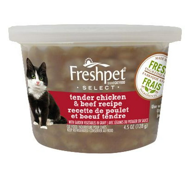 Nourriture sèche pour chats de Freshpet Select Recette de poulet et bœuf tendre avec légumes du potager en sauce