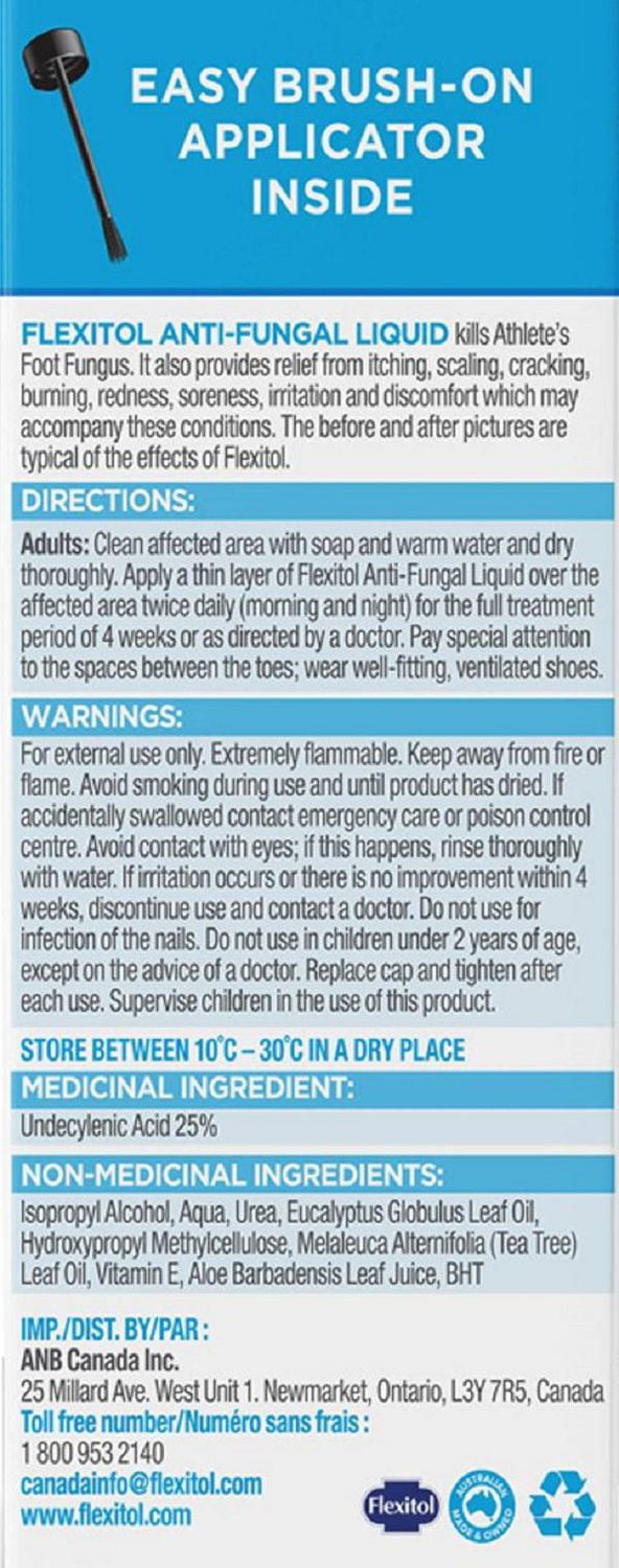 Flexitol Anti-Fungal Liquid - OTC Undecylenic Acid for Nails, 30 ml