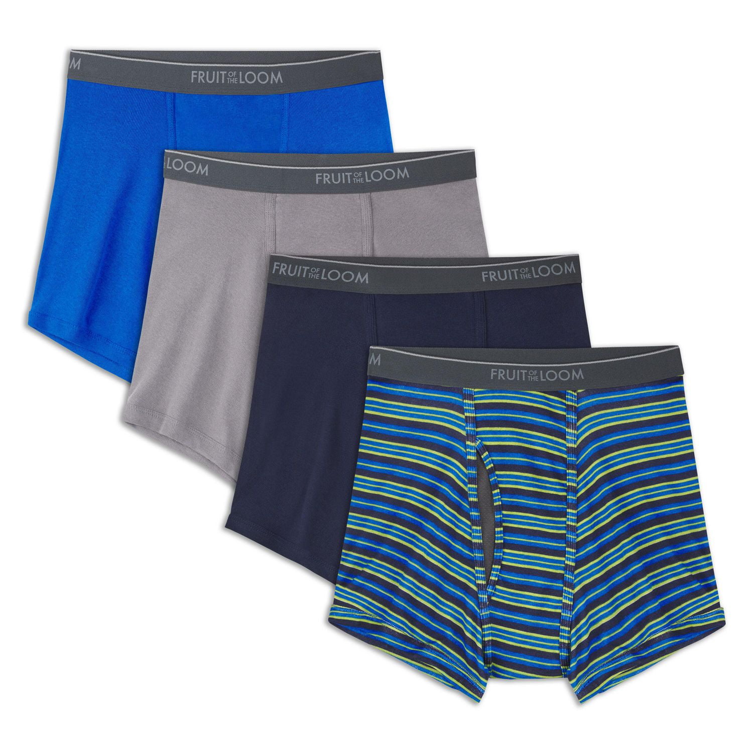 Fruit Of The Loom Mens Boxer Briefs 4 Pk- X-Large