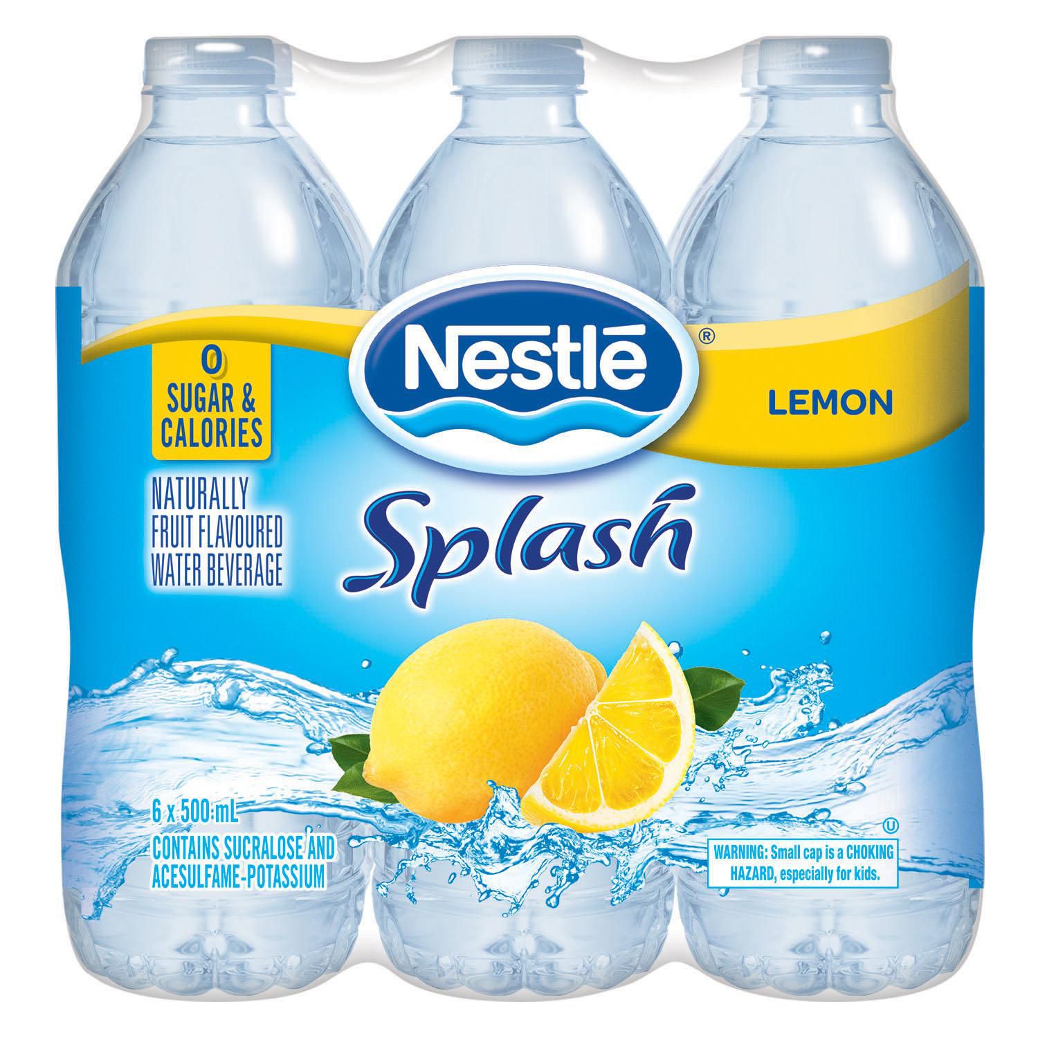 nestle pure life splash lemon flavored water