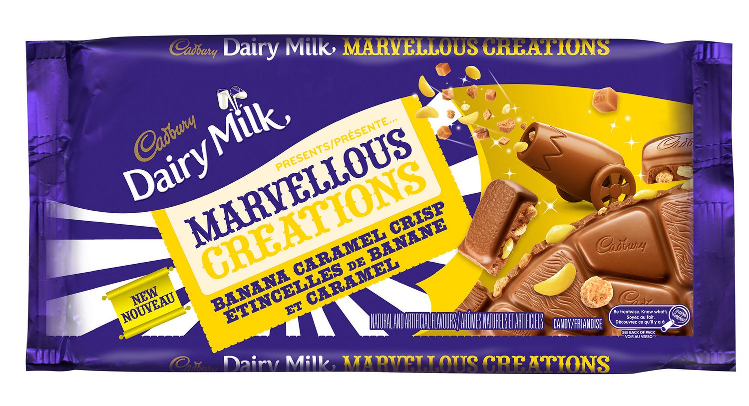 Cadbury Dairy Milk Marvellous Creations Banana Caramel Crisp Chocolate 