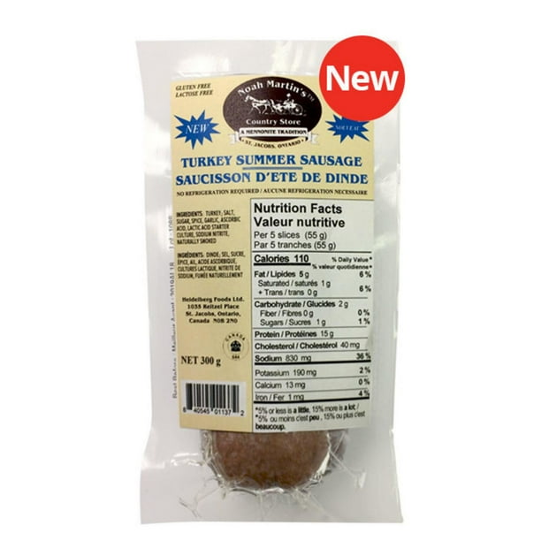 Noah Martin Turkey Summer Sausage Walmart.ca
