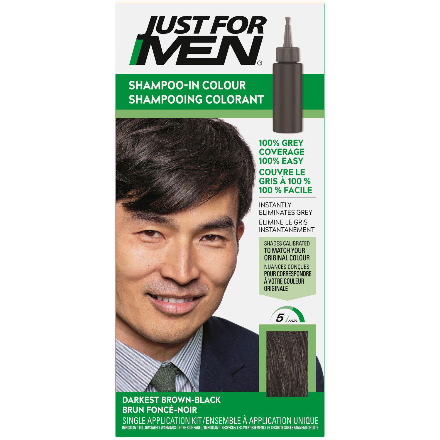 Just For Men  Shampoing Colorant Cheveux Noir H-55