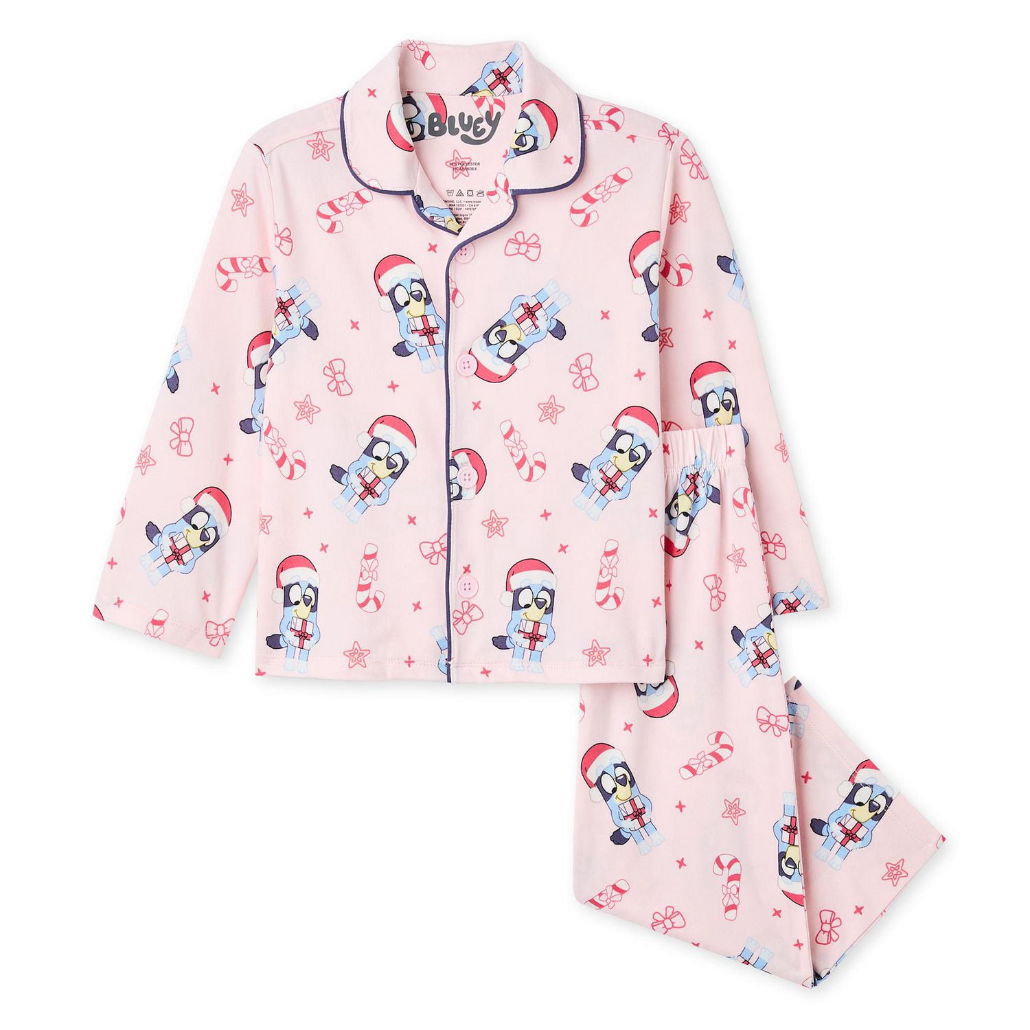 Bluey Toddler Girls' Two Piece Holiday Pajama Set