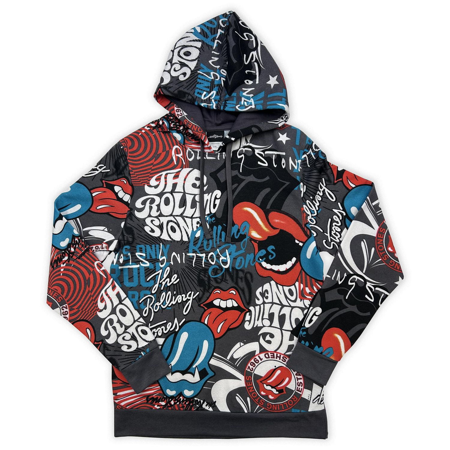 Rolling Stones Men's hoodie. This mans popover hoodie with long sleeves is the perfect top to wear with your favorite bottoms and