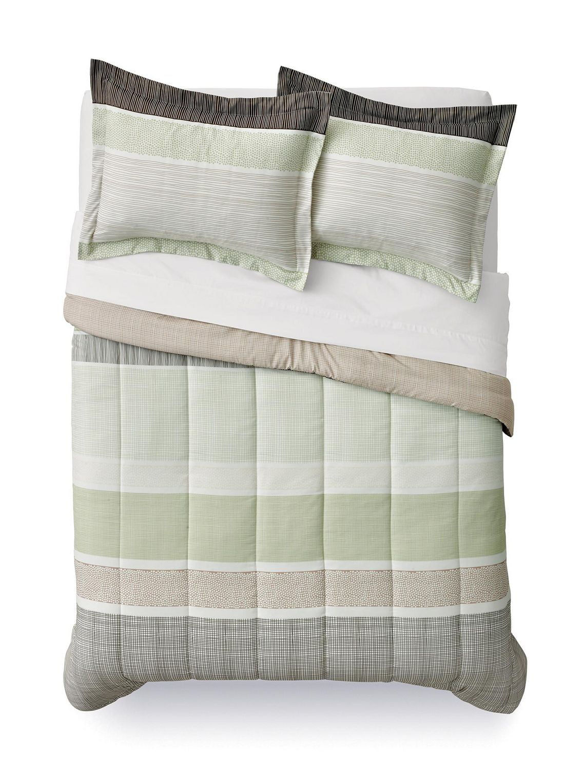 Mainstays Tan Stripe Comforter Set | Walmart Canada