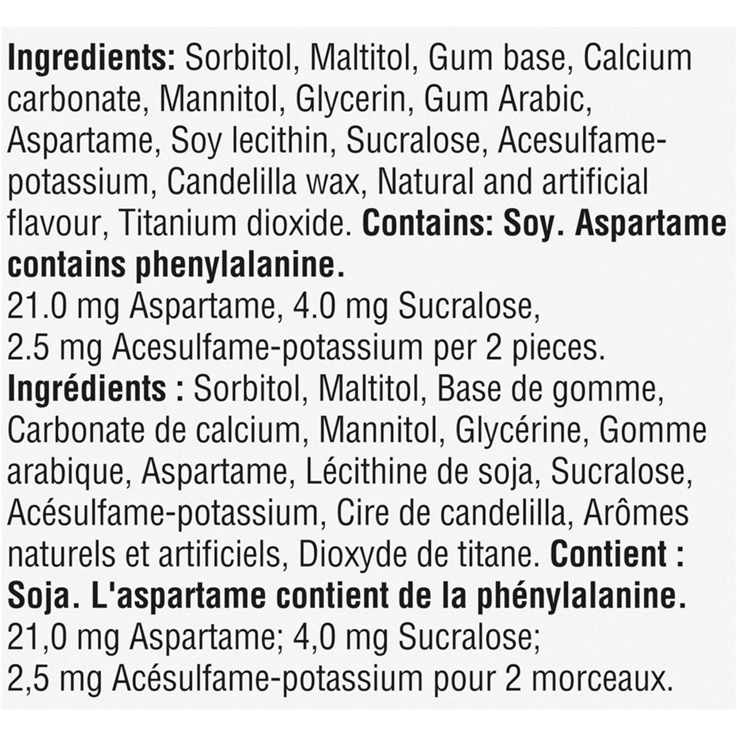 Dentyne Ice Frissons, Gomme Sans Sucre, 1 Paquet (12 Morceaux)