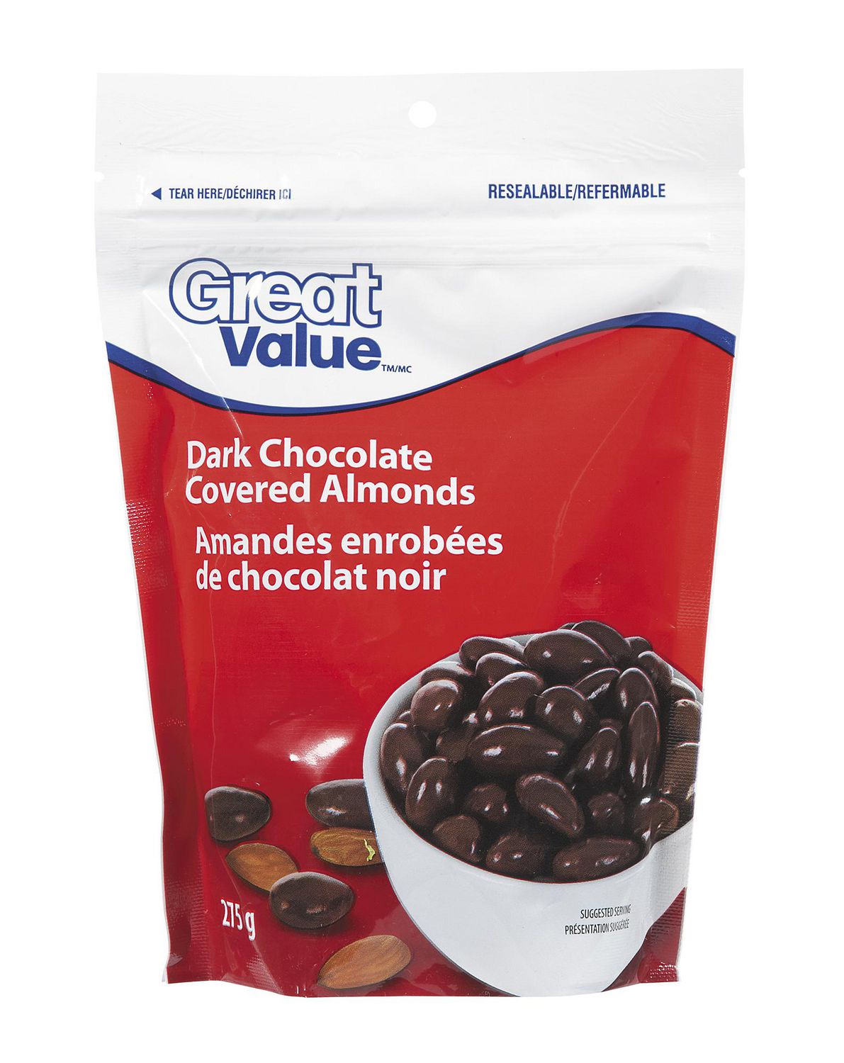 Great Value Dark Chocolate Coated Almonds Walmart Canada