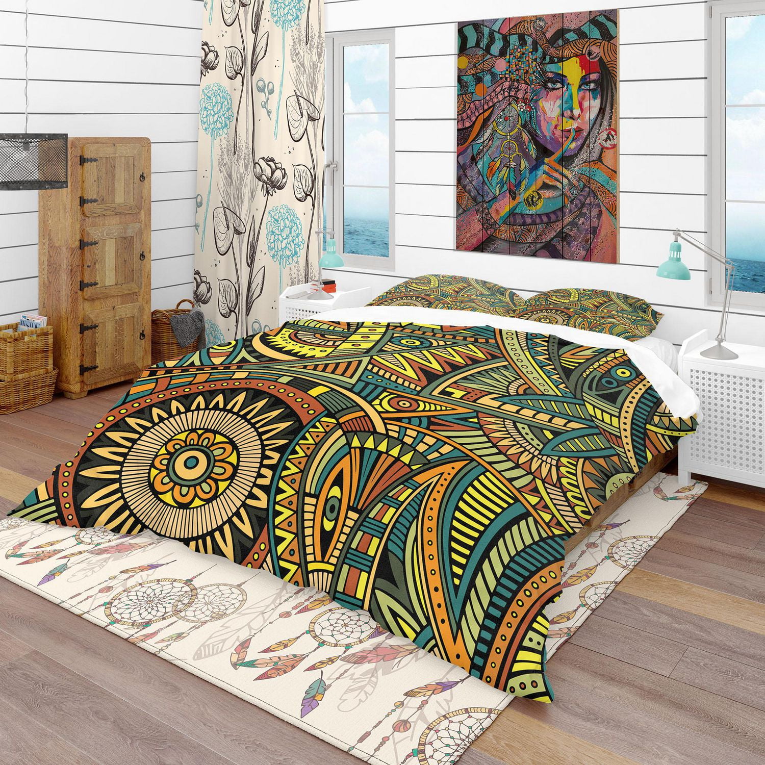 Designart Abstract Pattern Made Up of Flower Bohemian & Eclectic Duvet