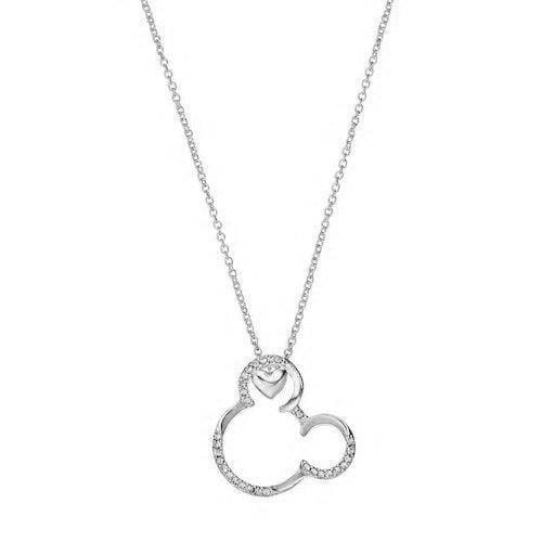 mickey crystal pendant necklace